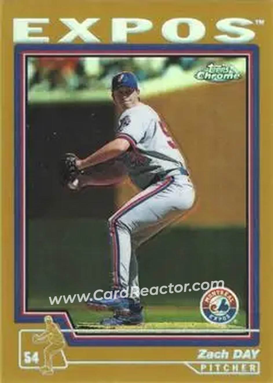 2004 Topps Chrome - Gold Refractors #97 - Zach Day - Montreal Expos - Front