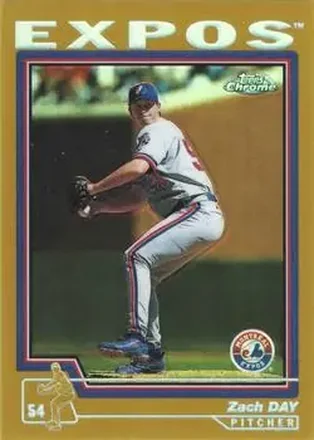 2004 Topps Chrome - Gold Refractors #97 - Zach Day - Montreal Expos