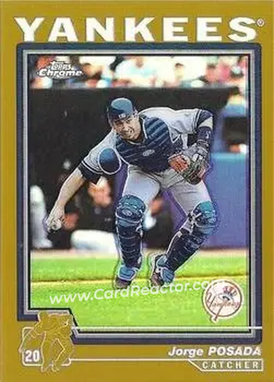 2004 Topps Chrome - Gold Refractors #98 - Jorge Posada - New York Yankees - Front