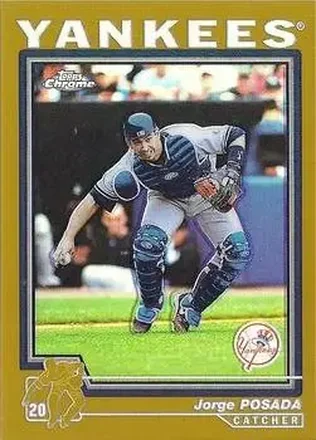 2004 Topps Chrome - Gold Refractors #98 - Jorge Posada - New York Yankees