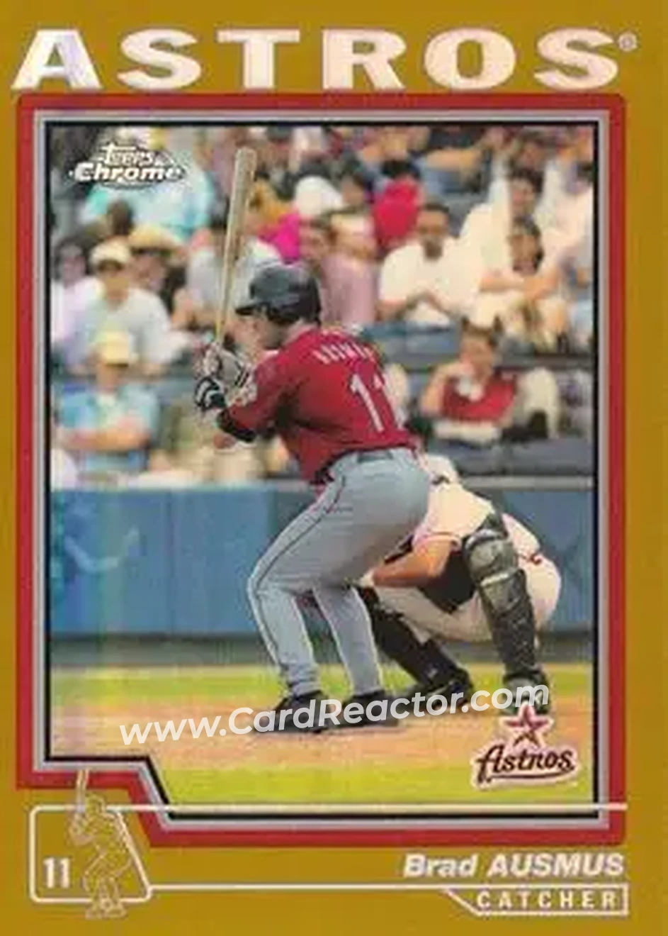 2004 Topps Chrome - Gold Refractors #102 - Brad Ausmus - Houston Astros - Front