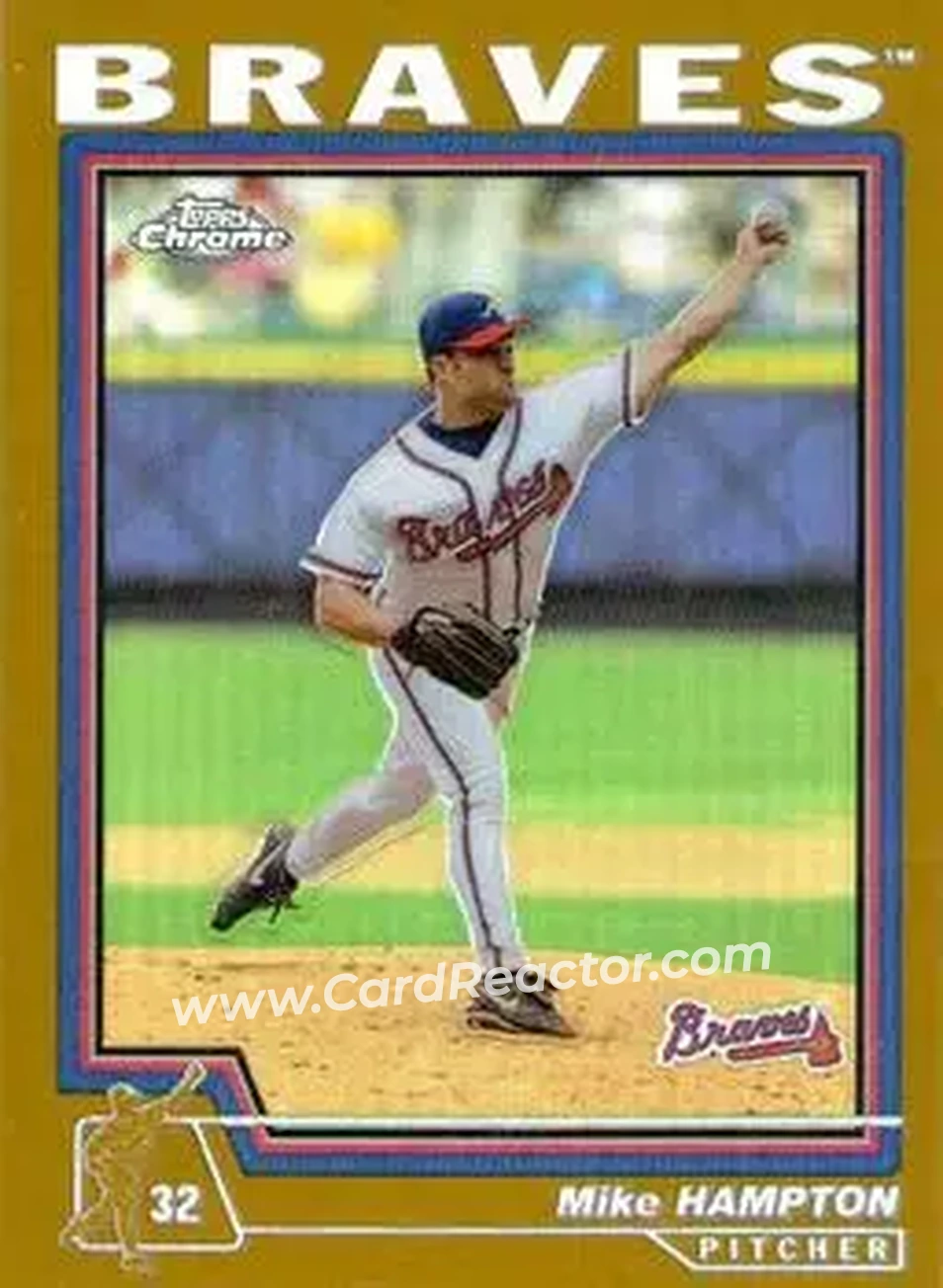 2004 Topps Chrome - Gold Refractors #104 - Mike Hampton - Atlanta Braves - Front