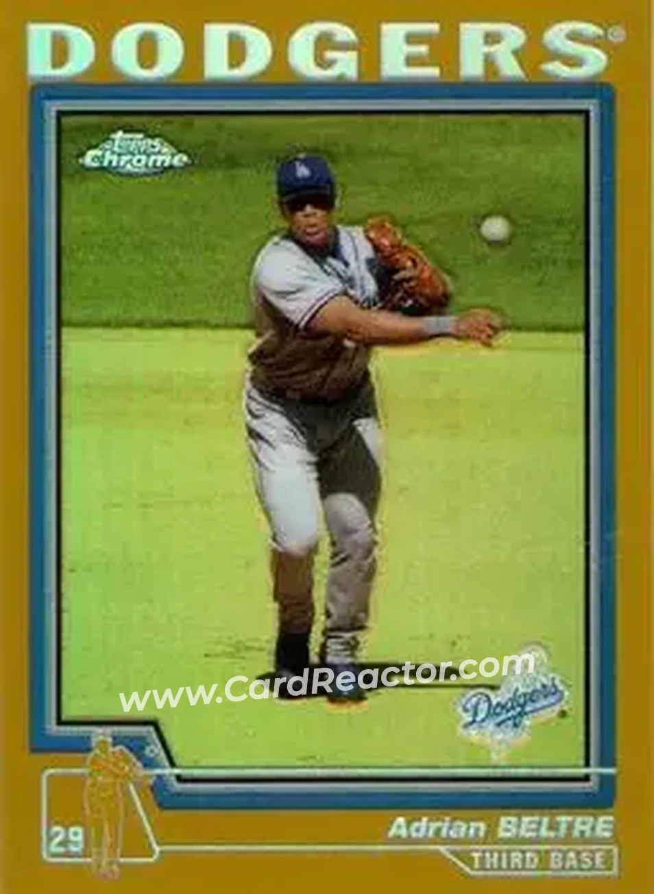 2004 Topps Chrome - Gold Refractors #105 - Adrian Beltré - Los Angeles Dodgers - Front