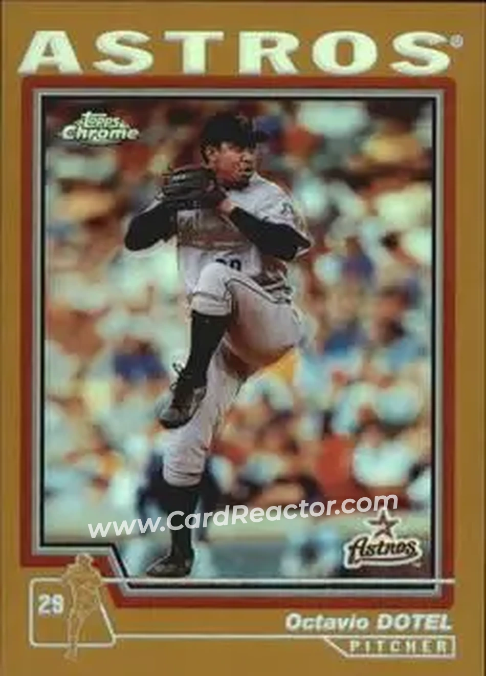2004 Topps Chrome - Gold Refractors #112 - Octavio Dotel - Houston Astros - Front