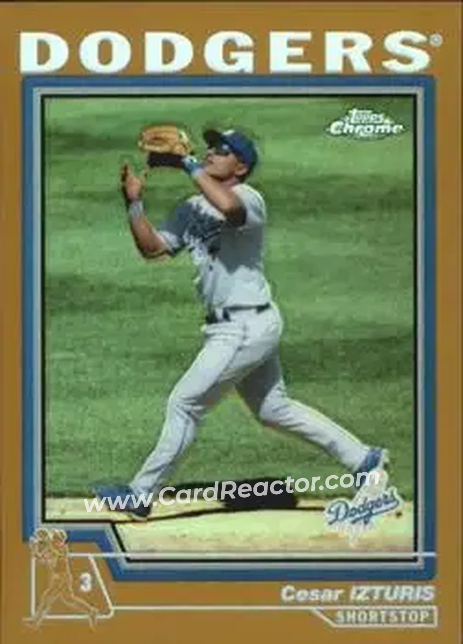 2004 Topps Chrome - Gold Refractors #114 - Cesar Izturis - Los Angeles Dodgers - Front