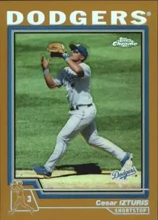 2004 Topps Chrome - Gold Refractors #114 - Cesar Izturis - Los Angeles Dodgers