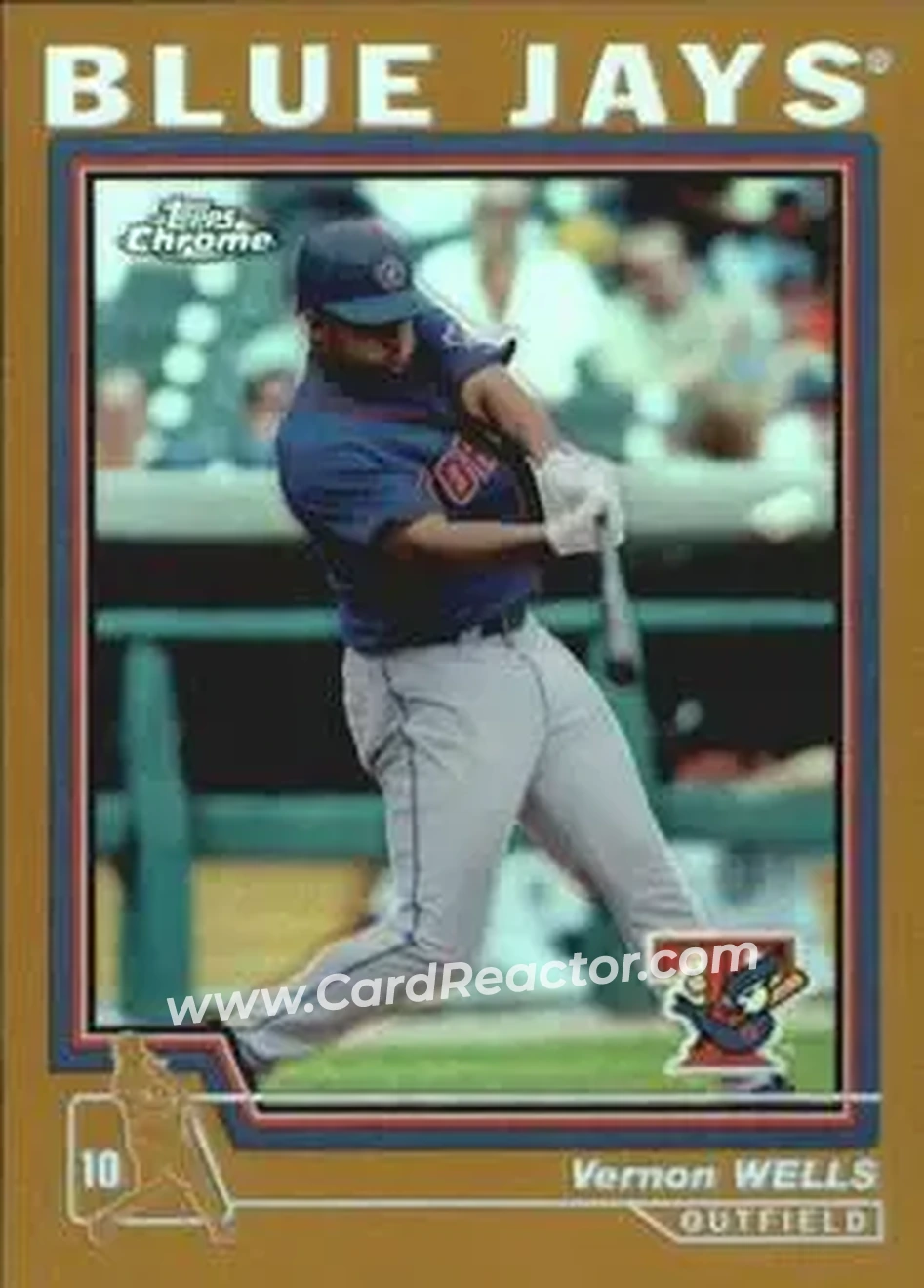 2004 Topps Chrome - Gold Refractors #120 - Vernon Wells - Toronto Blue Jays - Front