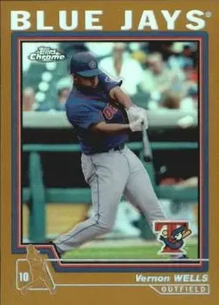 2004 Topps Chrome - Gold Refractors #120 - Vernon Wells - Toronto Blue Jays