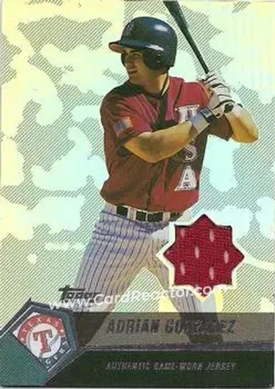2004 Topps Clubhouse Collection #AG - Adrian Gonzalez - Texas Rangers - Front
