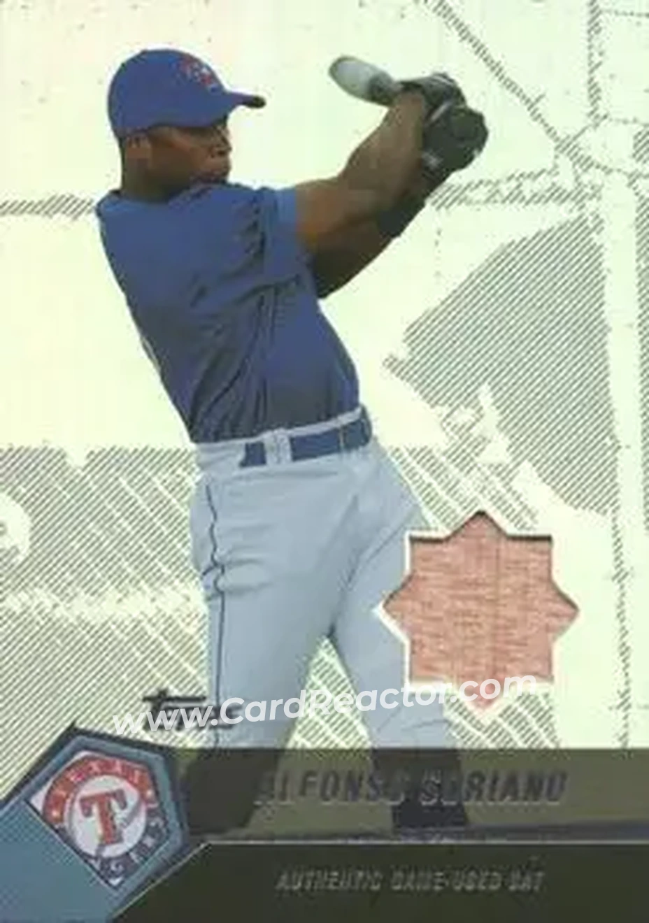 2004 Topps Clubhouse Collection #AS - Alfonso Soriano - Texas Rangers - Front