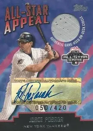2004 Topps Clubhouse Collection - All-Star Appeal Relics Autographs On-Deck Circle #ASODA-JP - Jorge Posada - New York Yankees