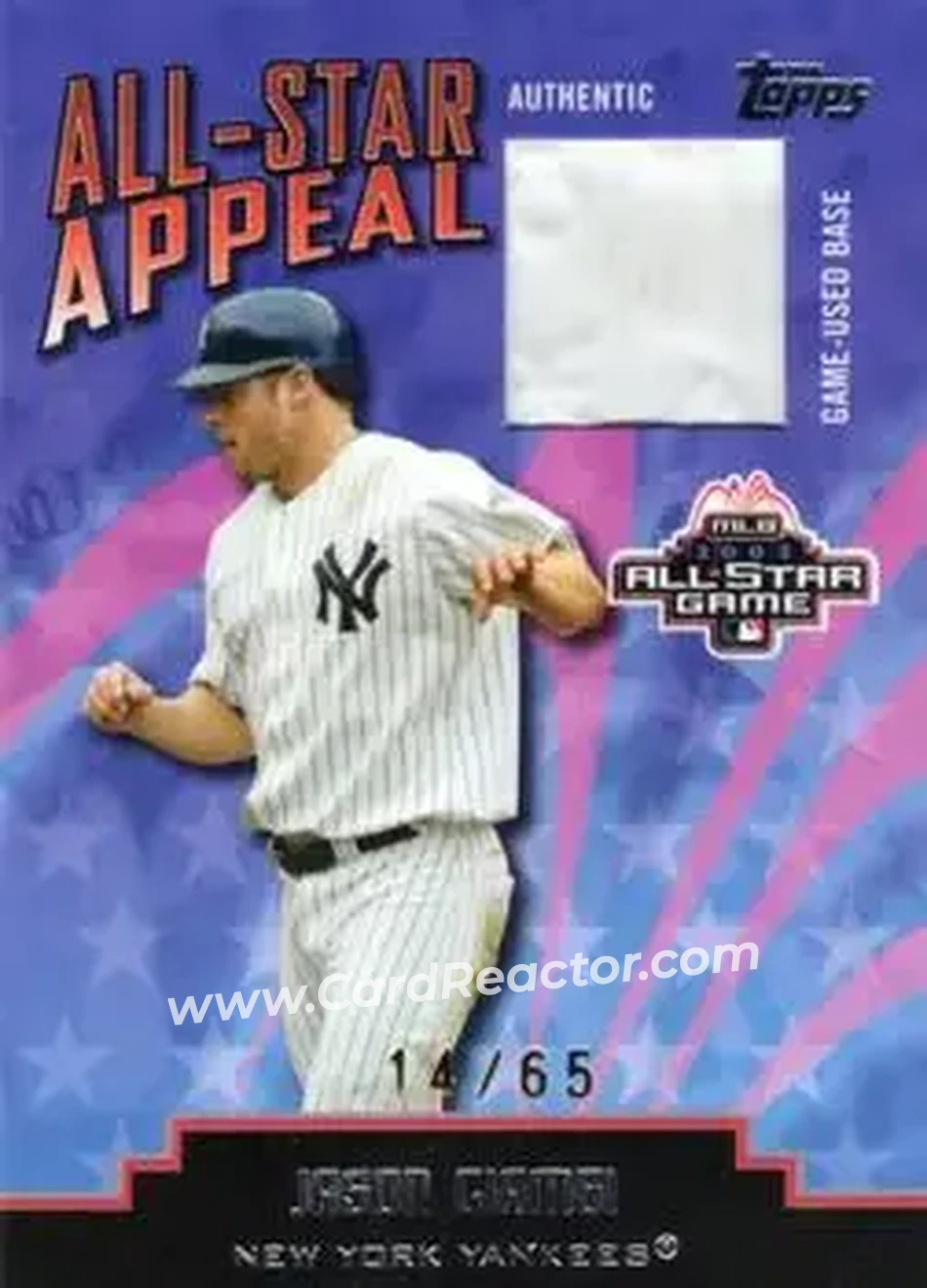 2004 Topps Clubhouse Collection - All-Star Appeal Relics Base #ASBS-JG - Jason Giambi - New York Yankees - Front 2004 Topps Clubhouse Collection - All-Star Appeal Relics Base #ASBS-JG - Jason Giambi - New York Yankees - Front