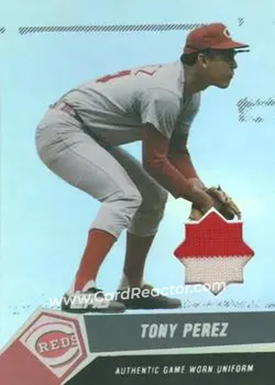 2004 Topps Clubhouse Collection - Black Relics #TP - Tony Pérez - Cincinnati Reds - Front