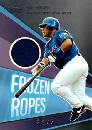 2004 Topps Clubhouse Collection - Frozen Ropes Relics #FR-IR - Ivan Rodriguez - Texas Rangers