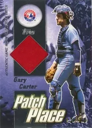 2004 Topps Clubhouse Collection - Patch Place Relics #PP-GC - Gary Carter - Montreal Expos