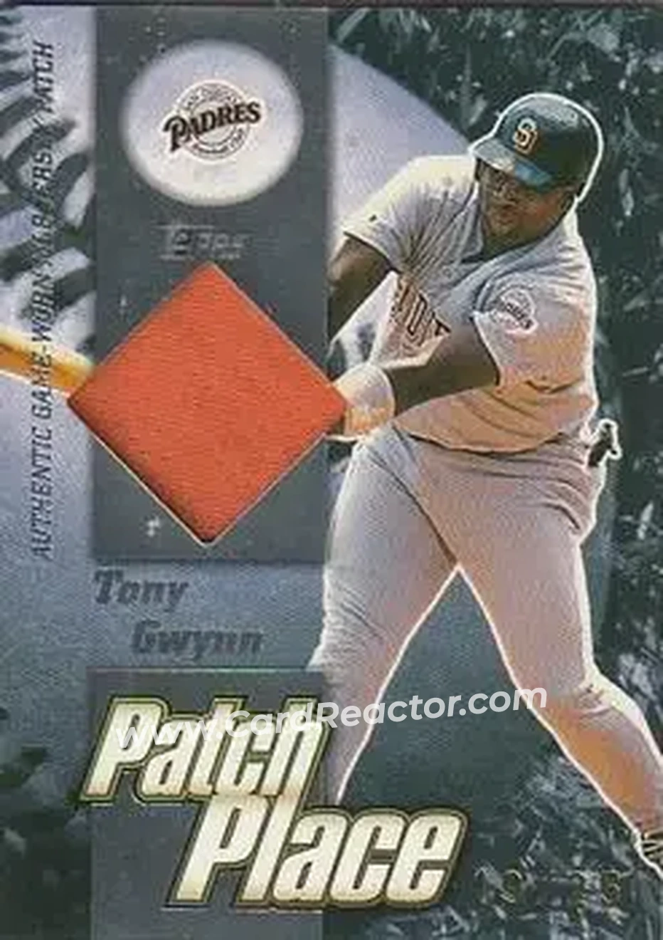 2004 Topps Clubhouse Collection - Patch Place Relics #PP-TG - Tony Gwynn - San Diego Padres - Front