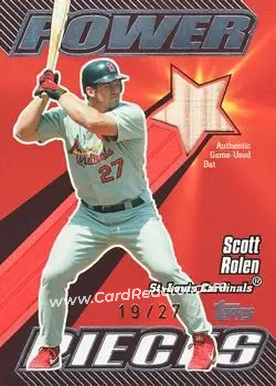 2004 Topps Clubhouse Collection - Power Pieces Relics #POP-SR - Scott Rolen - St. Louis Cardinals - Front