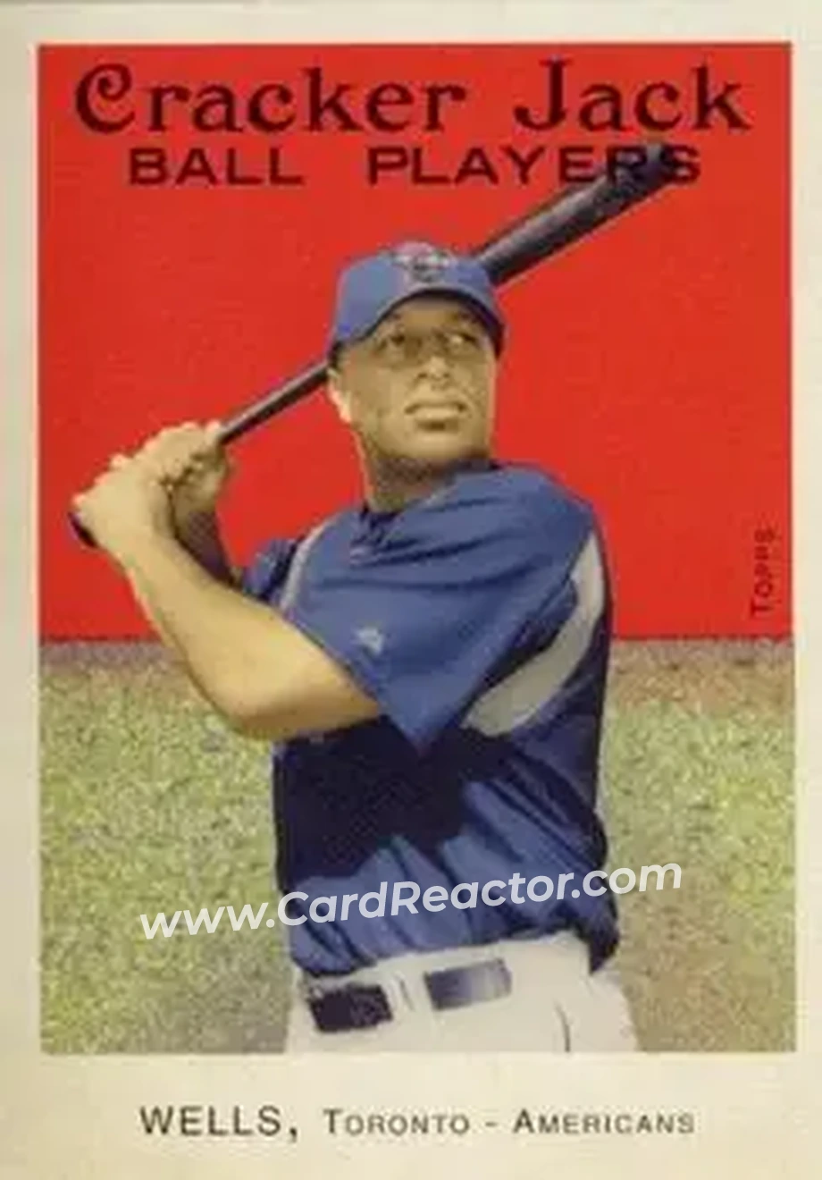 2004 Topps Cracker Jack #13 - Vernon Wells - Toronto Blue Jays - Front 2004 Topps Cracker Jack #13 - Vernon Wells - Toronto Blue Jays - Front