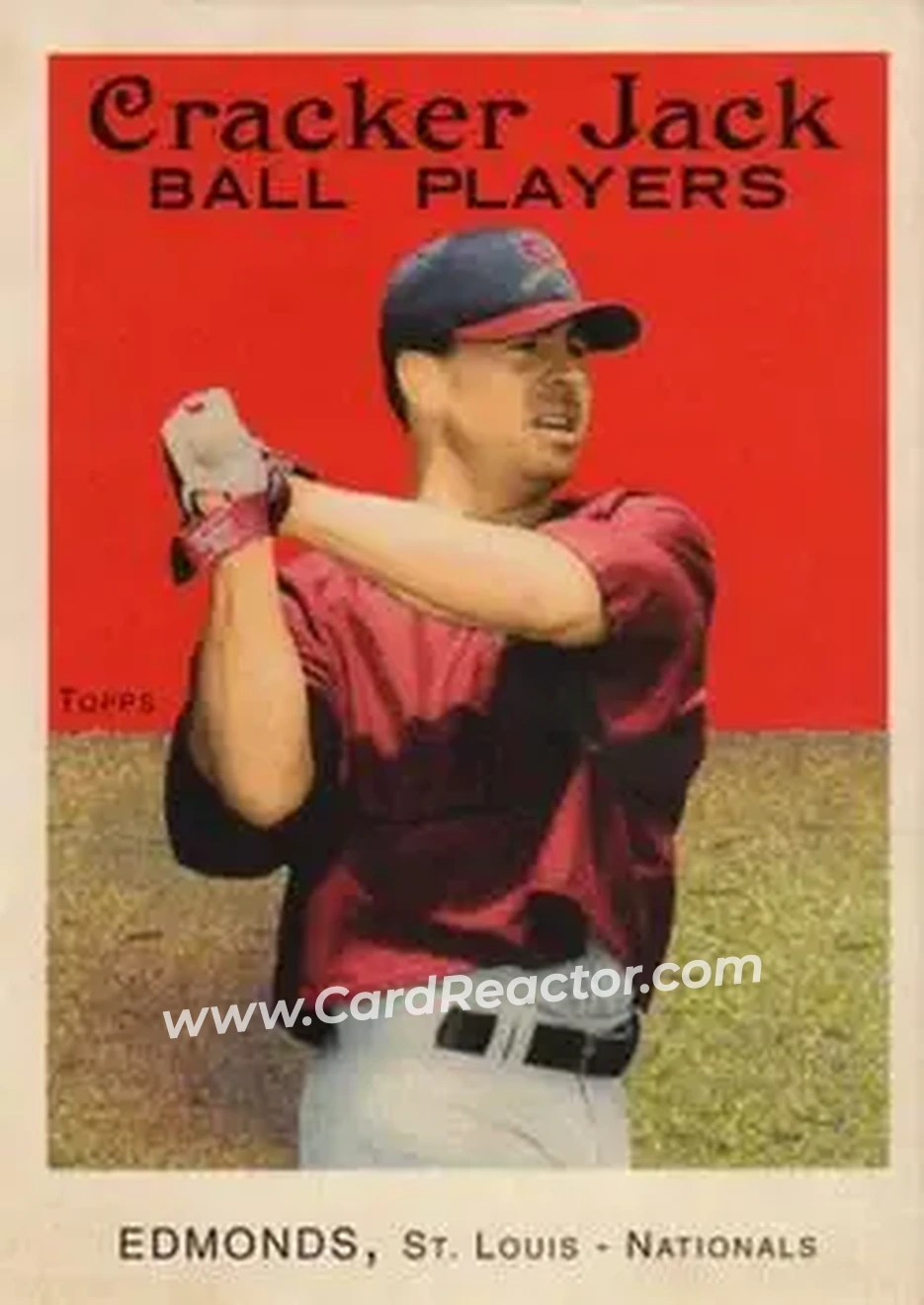 2004 Topps Cracker Jack #14 - Jim Edmonds - St. Louis Cardinals - Front