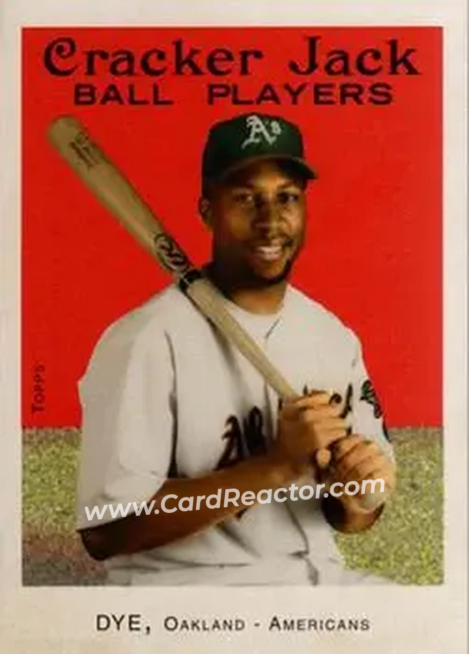 2004 Topps Cracker Jack #92 - Jermaine Dye - Oakland Athletics - Front