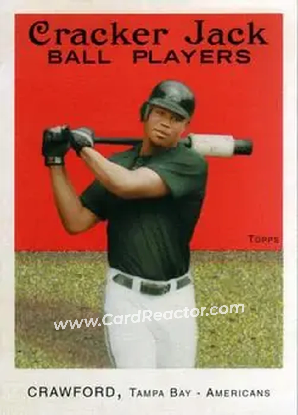 2004 Topps Cracker Jack #98 - Carl Crawford - Tampa Bay Devil Rays - Front