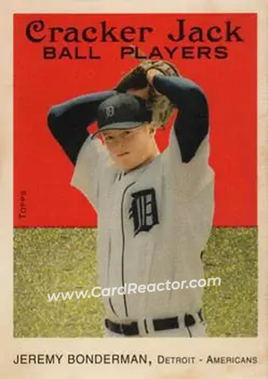 2004 Topps Cracker Jack #36 - Jeremy Bonderman - Detroit Tigers - Front 2004 Topps Cracker Jack #36 - Jeremy Bonderman - Detroit Tigers - Front