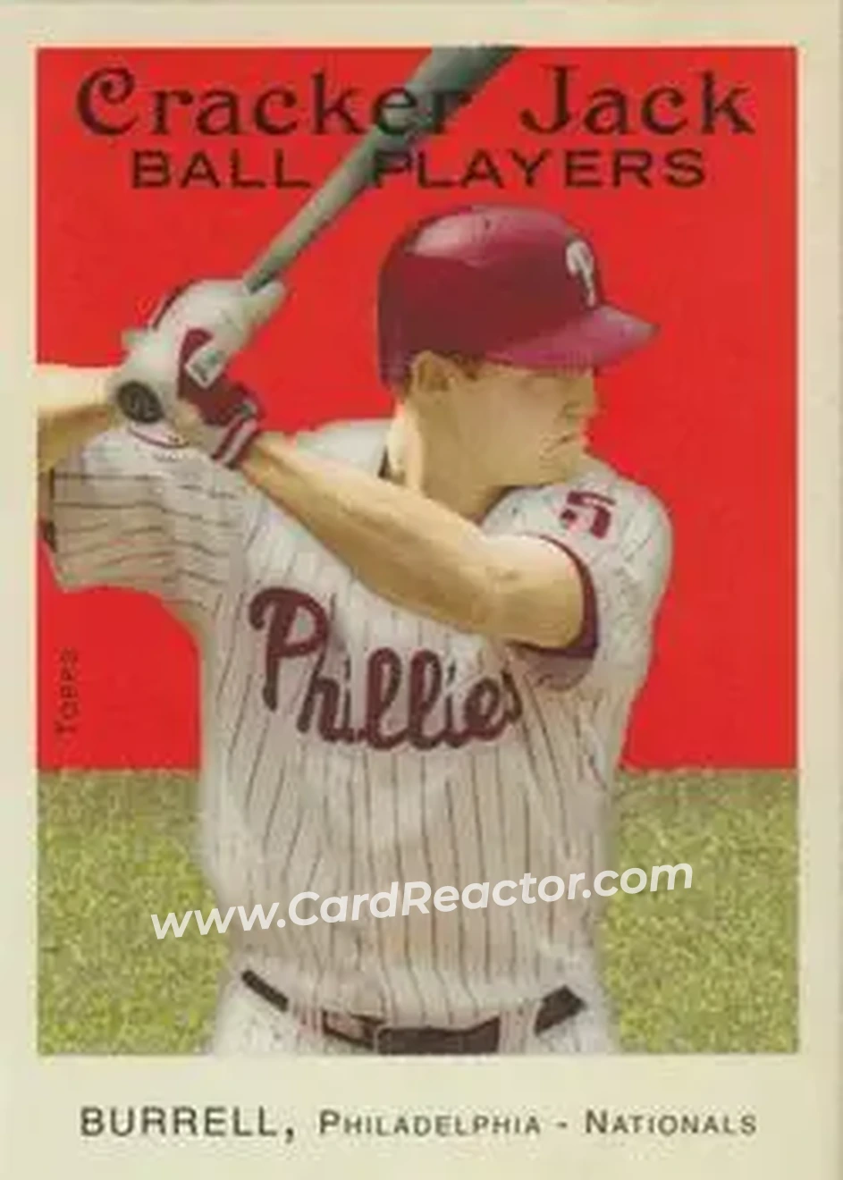 2004 Topps Cracker Jack #105 - Pat Burrell - Philadelphia Phillies - Front