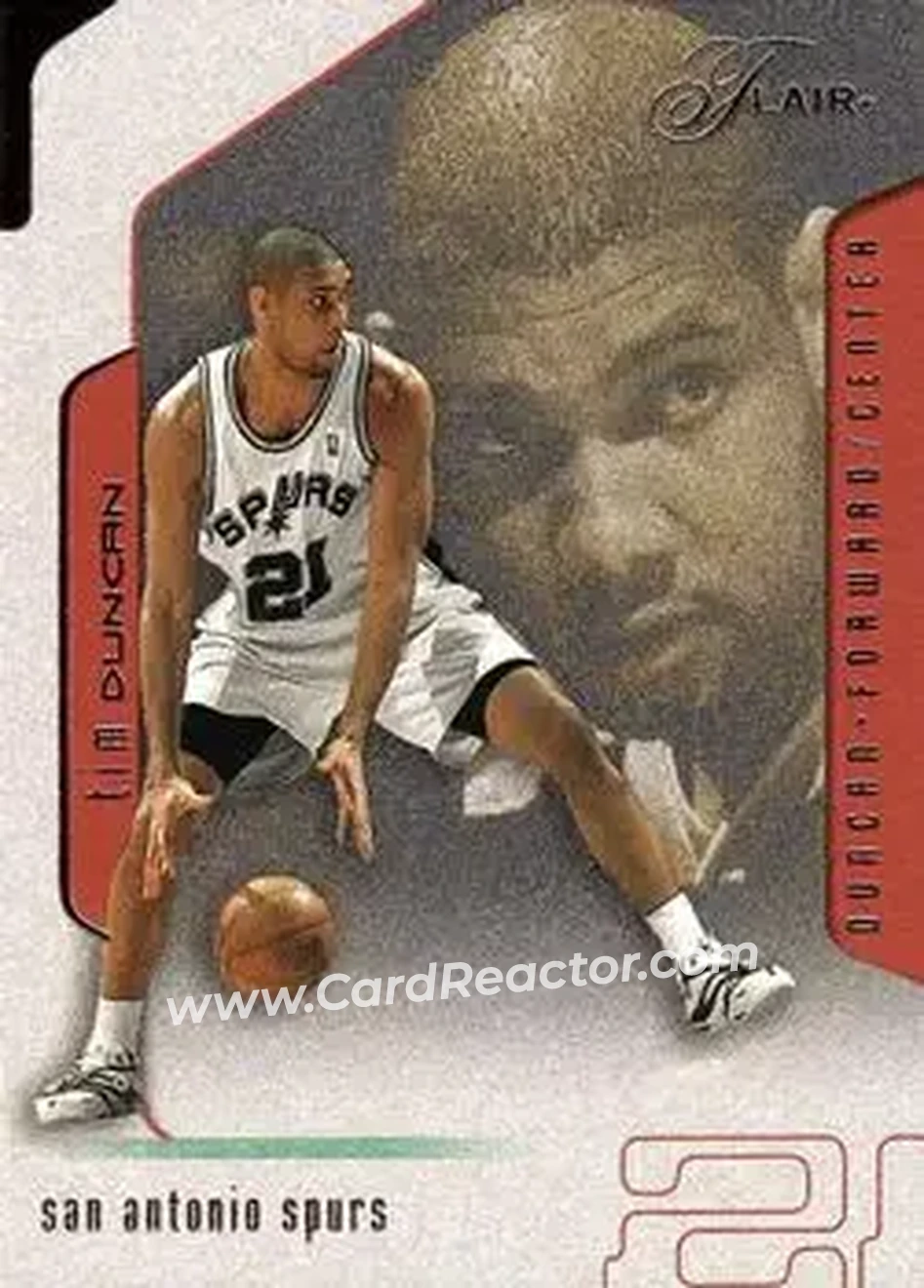 2001-02 Flair #25 - Tim Duncan - San Antonio Spurs