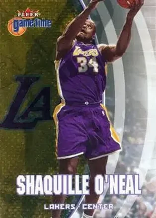 2000-01 Fleer Game Time #58 - Shaquille O'Neal - Los Angeles Lakers