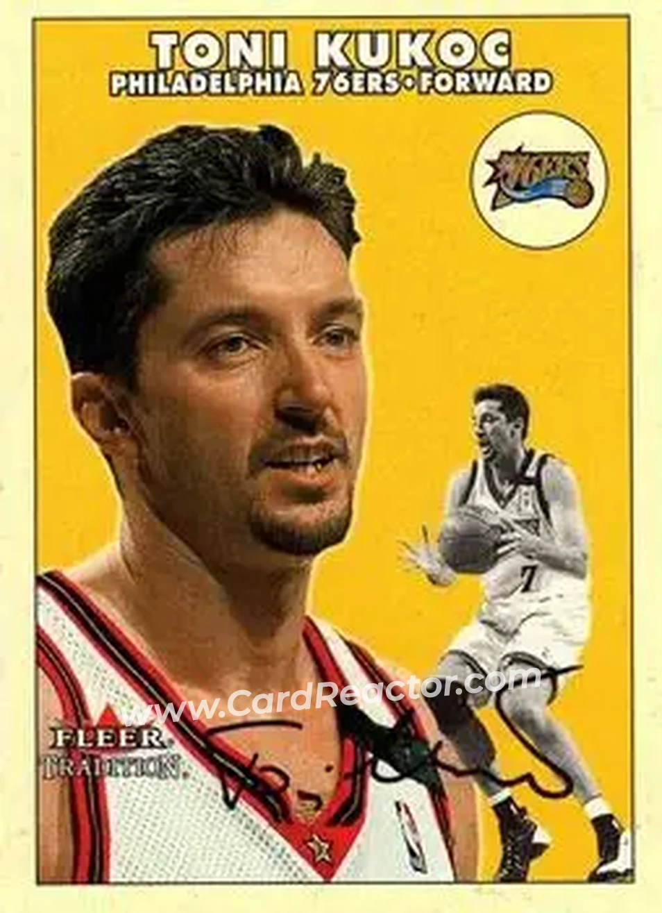2000-01 Fleer Tradition Glossy #25 - Toni Kukoc - Philadelphia 76ers