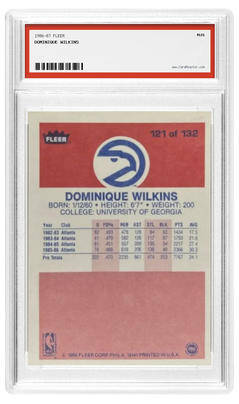 Dominique Wilkins 背面