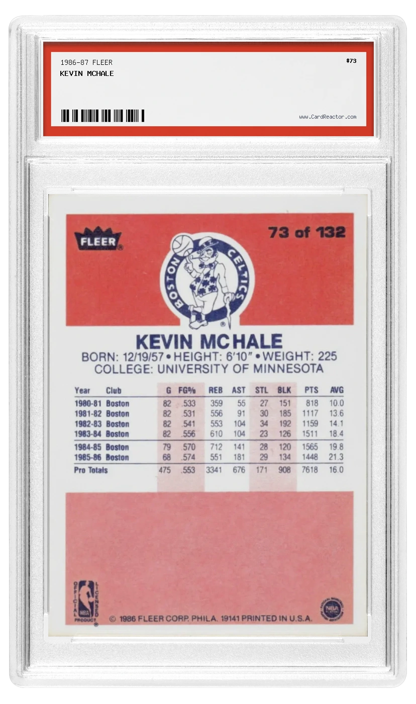 Kevin McHale 뒷면