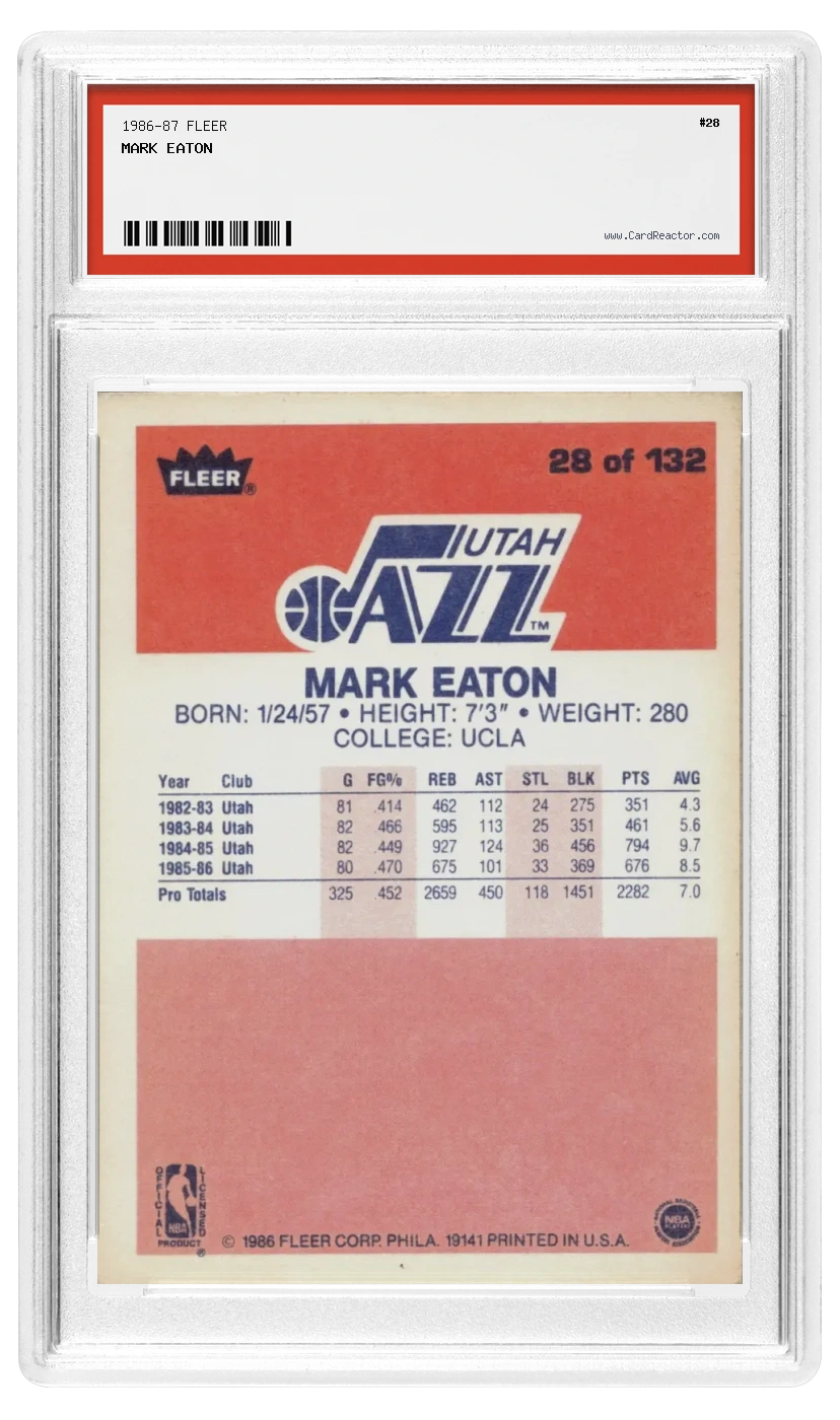 Mark Eaton 뒷면