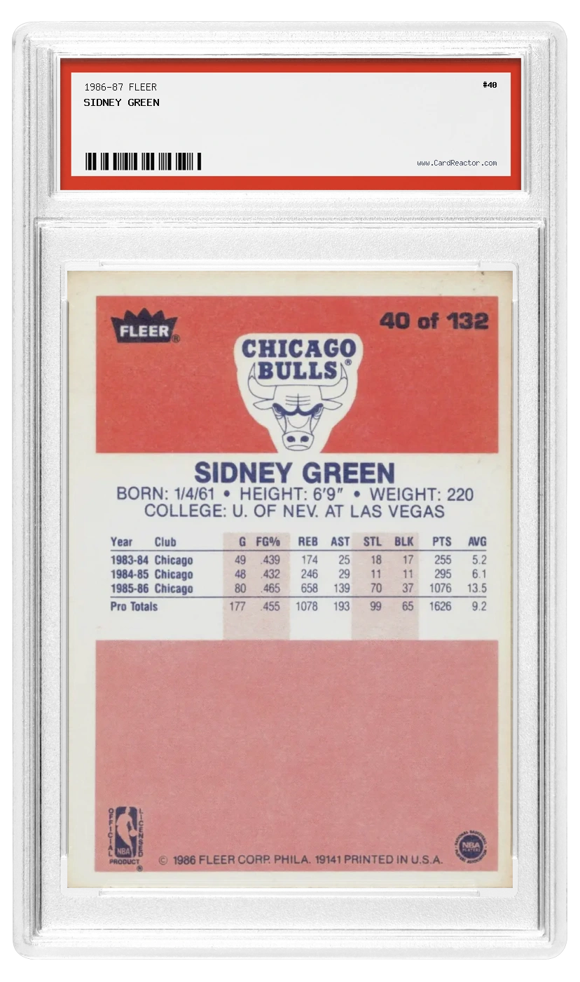 Sidney Green Rückseite