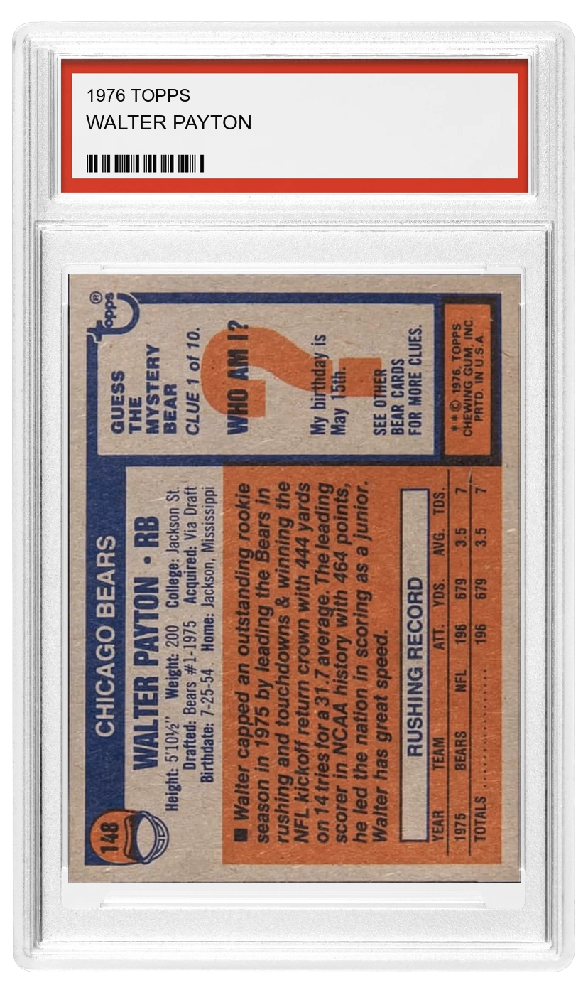 Walter Payton back