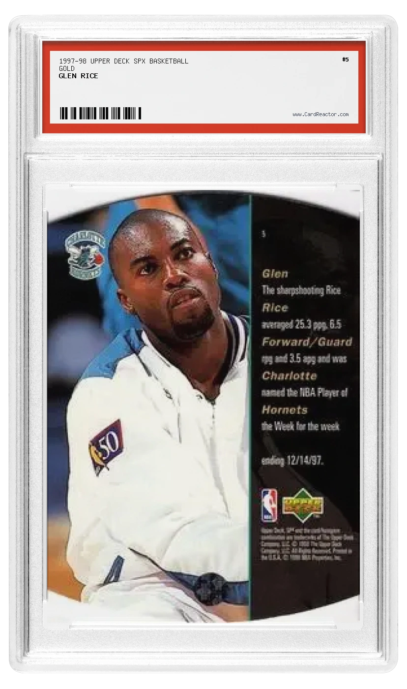 Glen Rice 뒷면