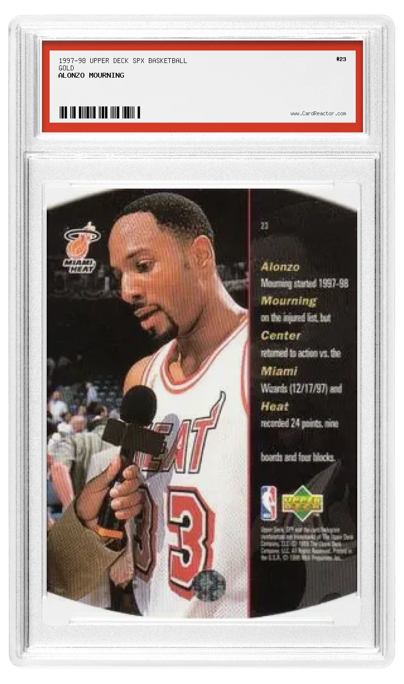 Verso de Alonzo Mourning