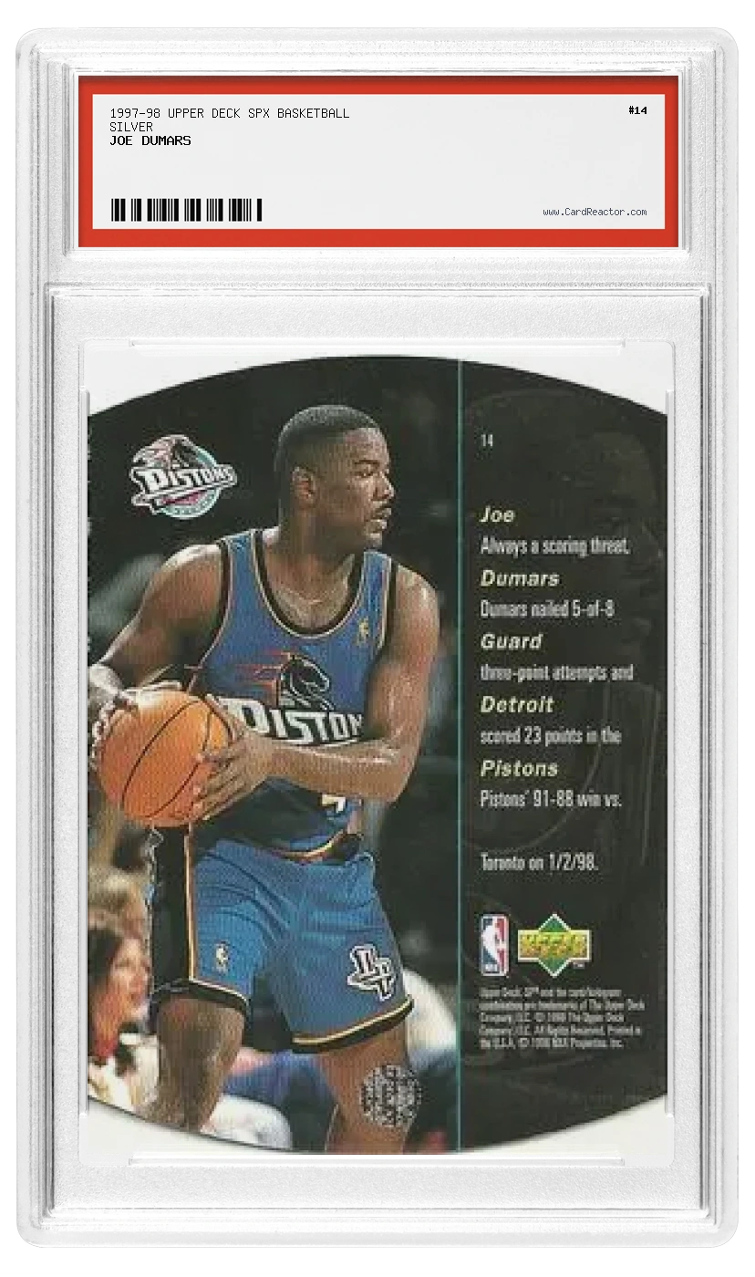 Joe Dumars Rückseite