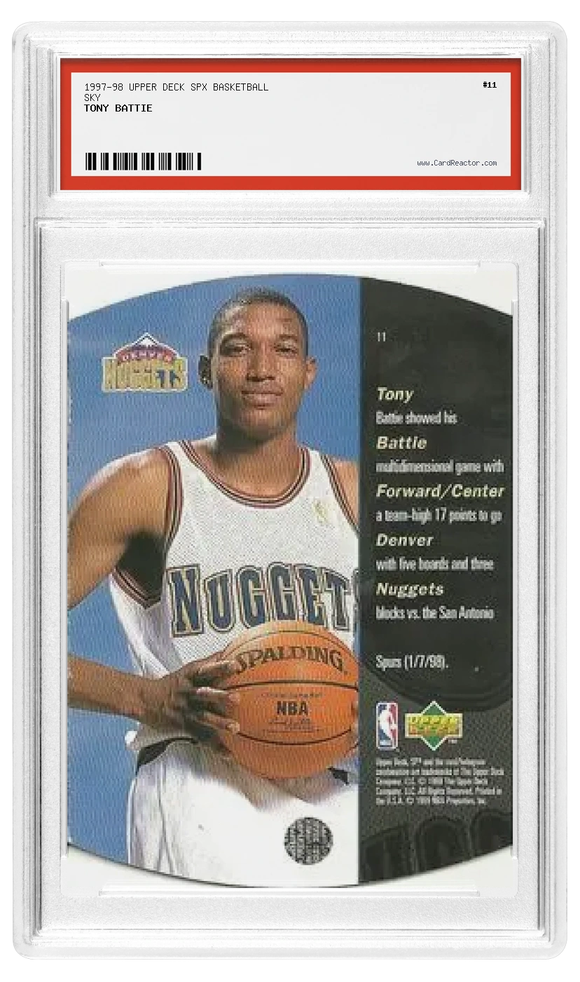 Achterkant van Tony Battie