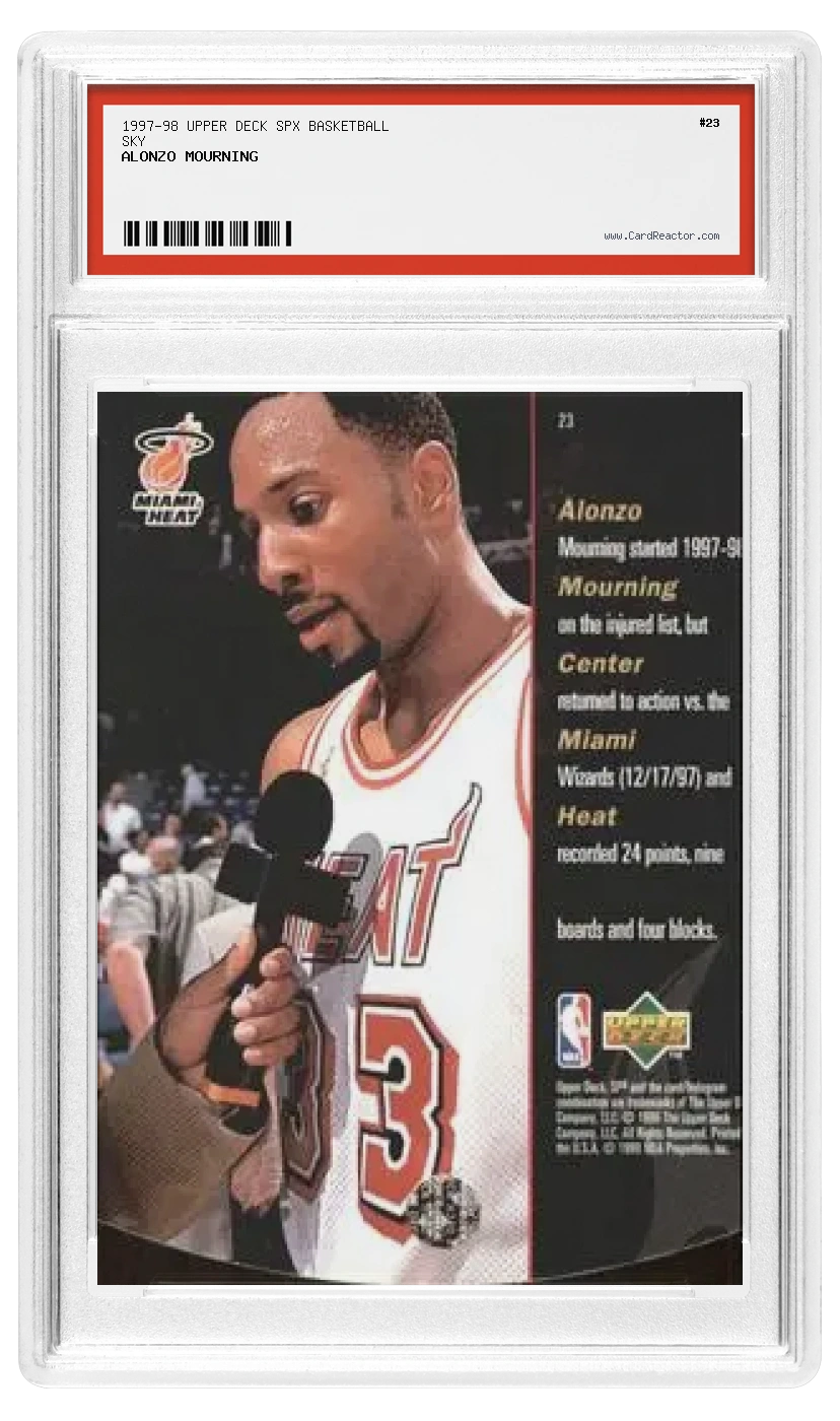 Alonzo Mourning Rückseite