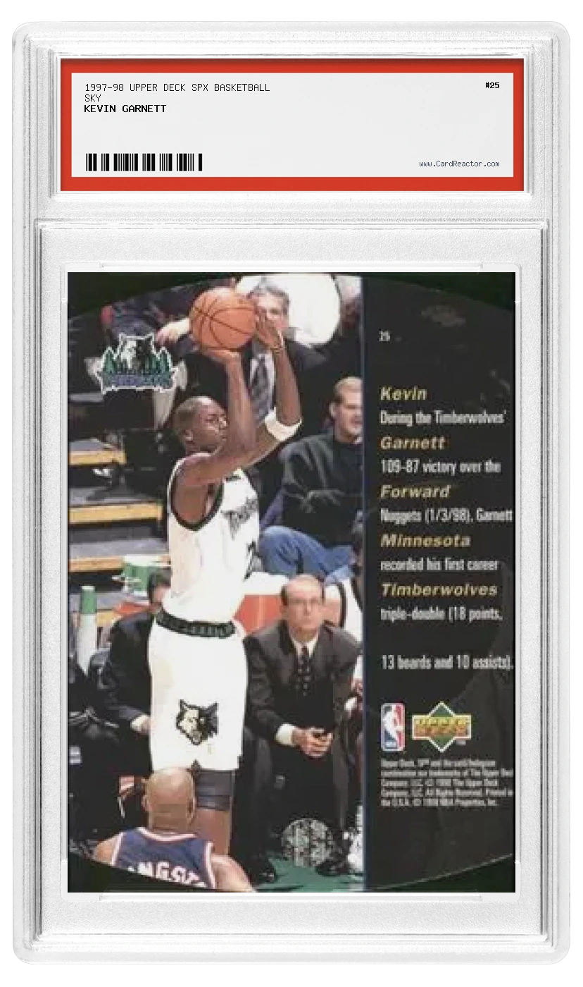 Verso de Kevin Garnett