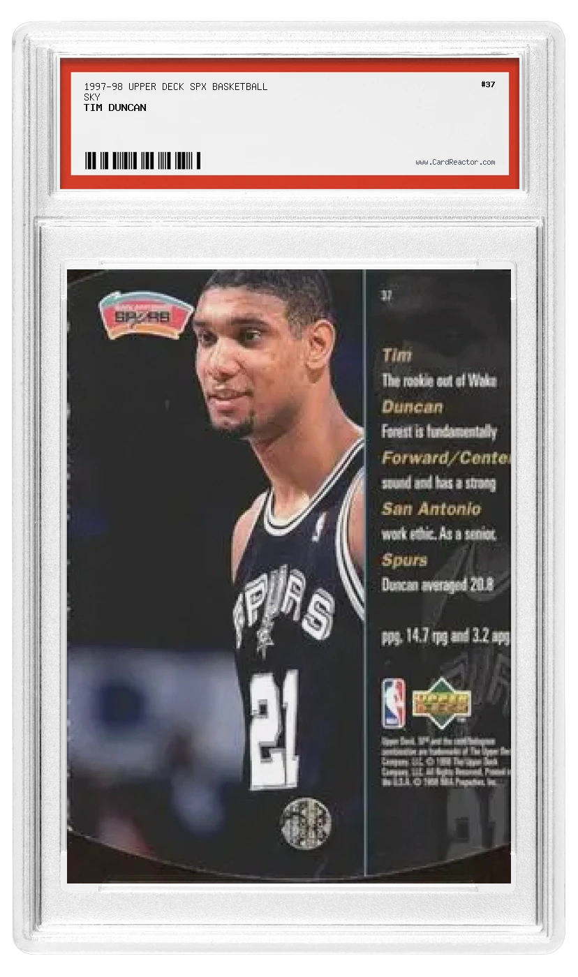 Tim Duncan Rückseite