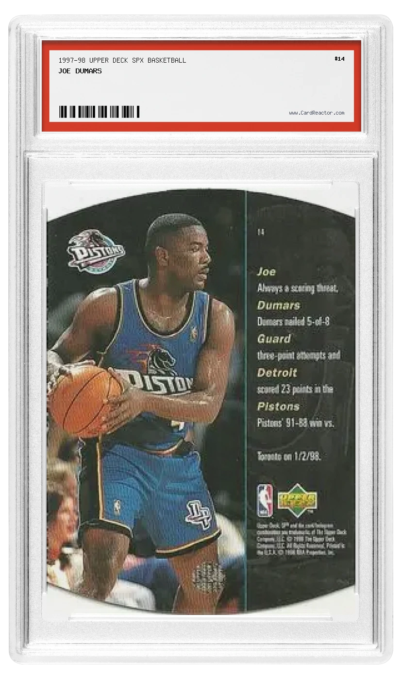 Joe Dumars 뒷면