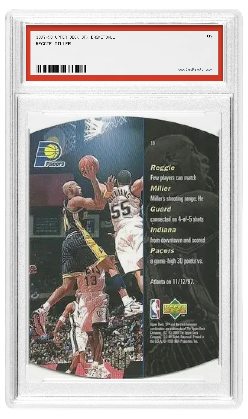 Verso de Reggie Miller