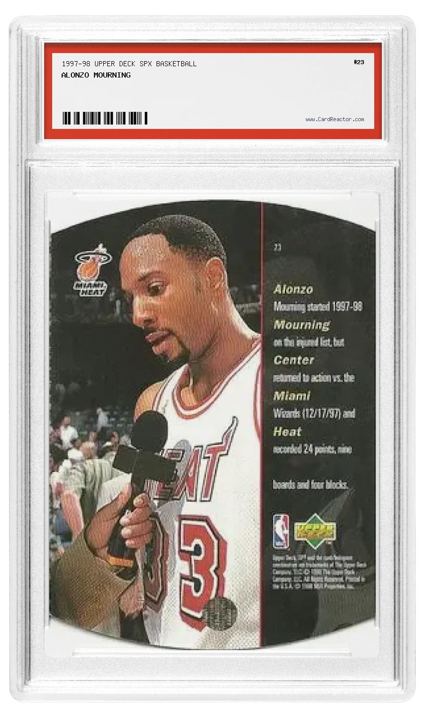 Verso de Alonzo Mourning