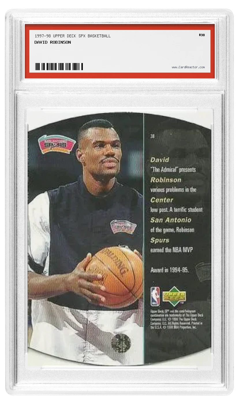 Achterkant van David Robinson