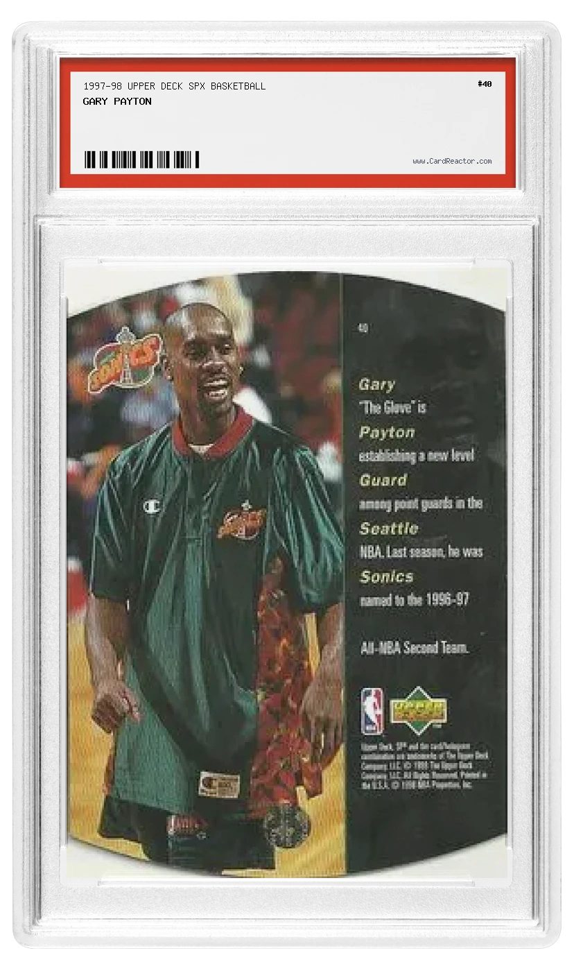 Achterkant van Gary Payton
