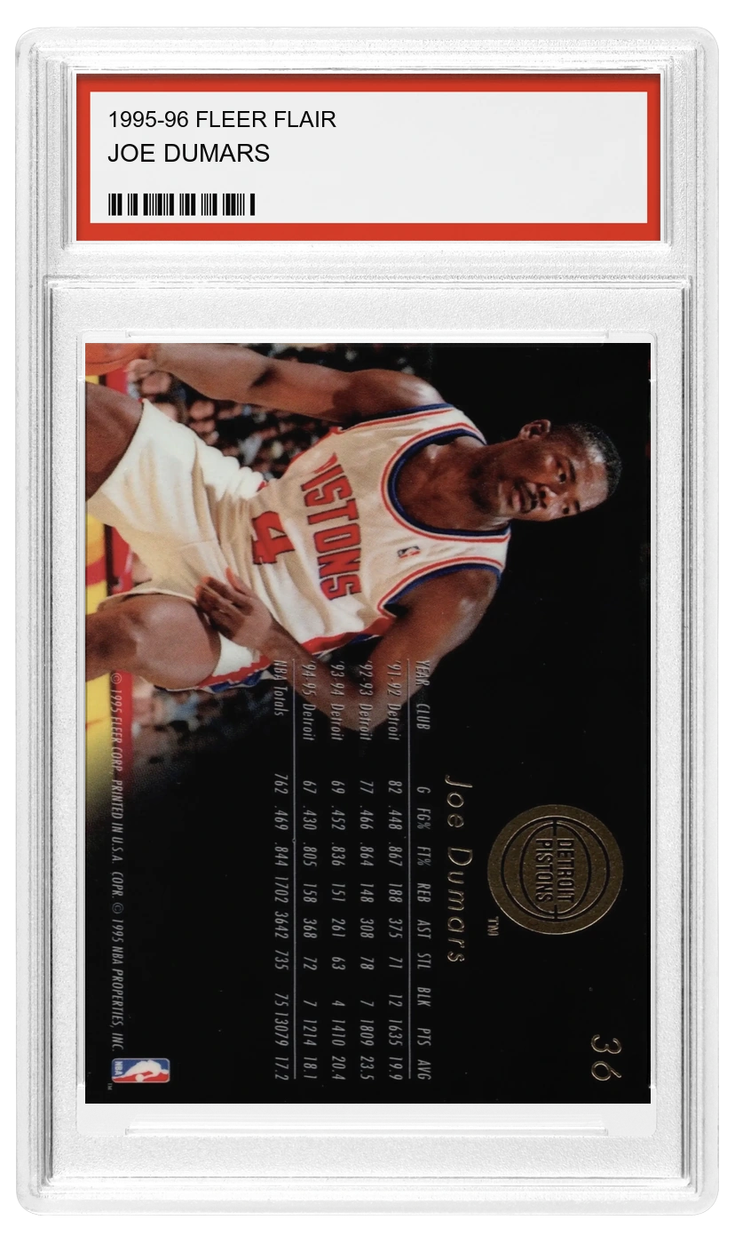 Joe Dumars Rückseite