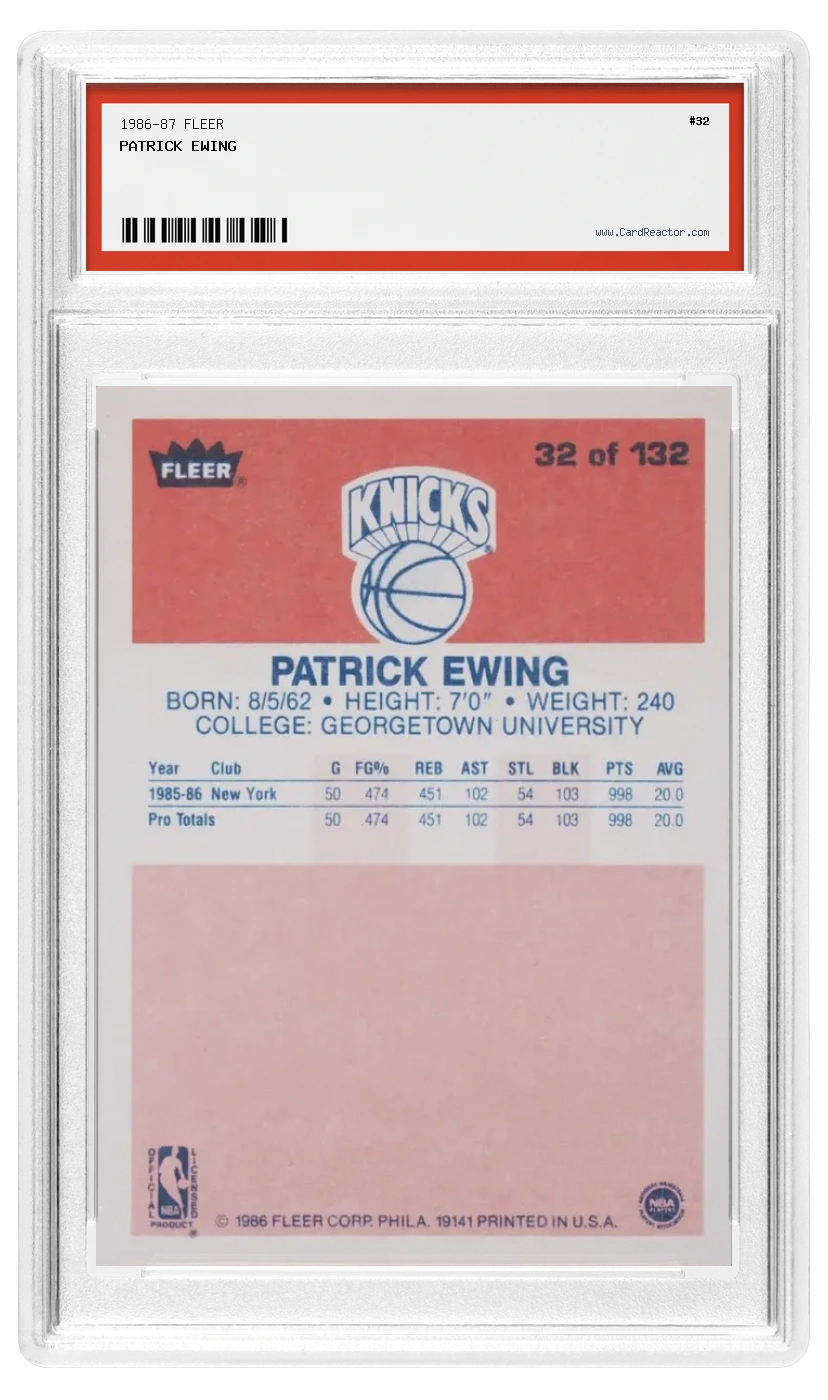 Patrick Ewing 裏面