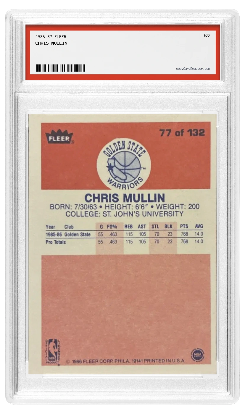 Reverso de Chris Mullin